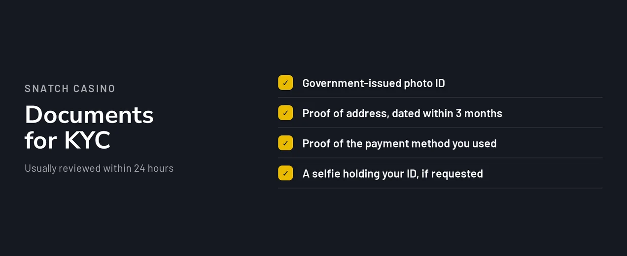 Prepare KYC verification documents.