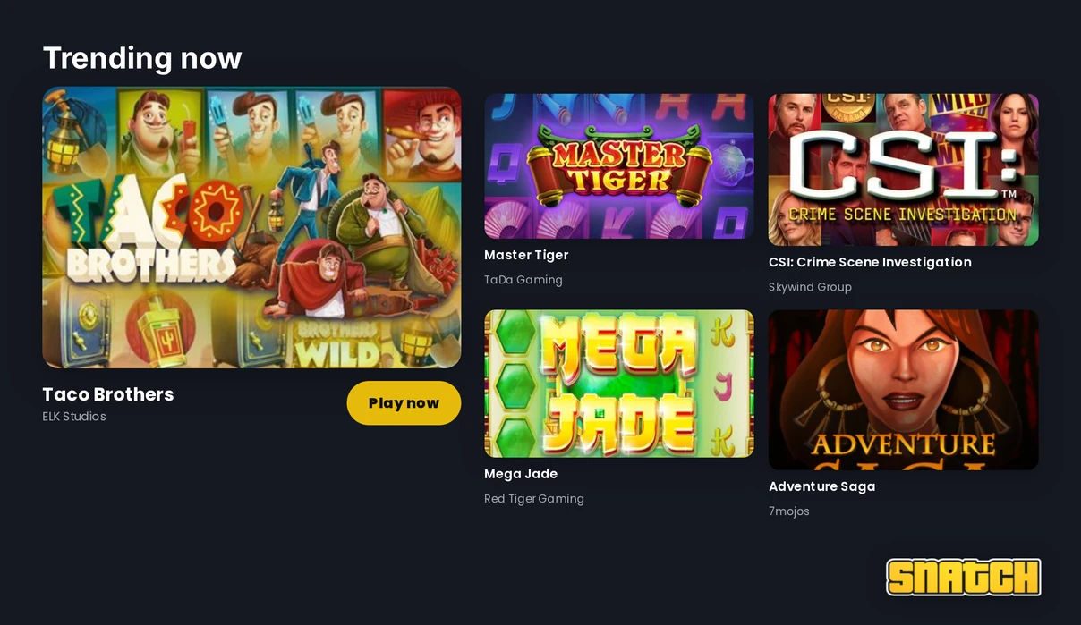 Spin trending casino slots.
