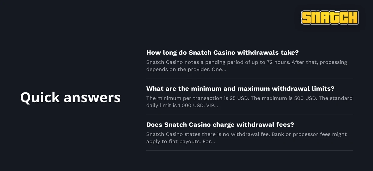 Review withdrawal limits panel.