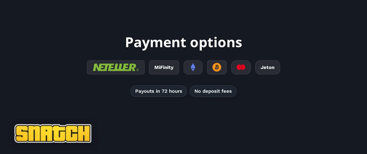 Select your payment method.